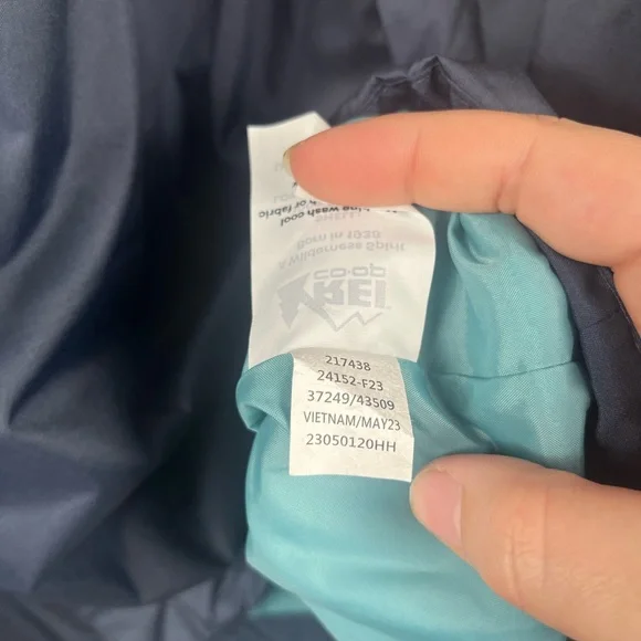 Rei Co-Op blue orange leaf trailmade rain jacket size 1x women’s - Picture 6 of 7